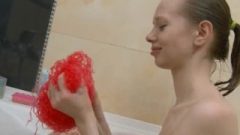 Russian Super Bony Girl In The Shower